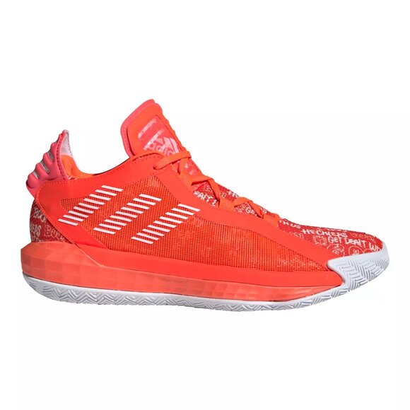 Brand New adidas Women's Dame 6 Hecklers Basketball Shoes Red - Performance - Picture 6 of 9